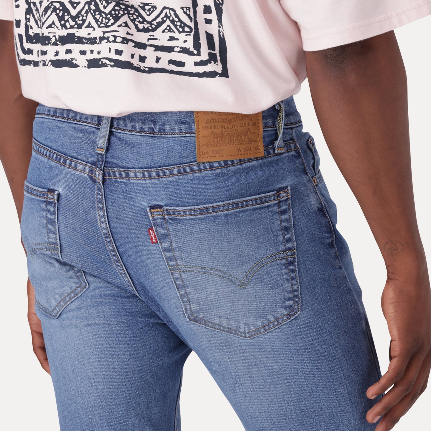 LEVI'S® MEN'S 510™ SKINNY JEANS - MED INDIGO - WORN IN
