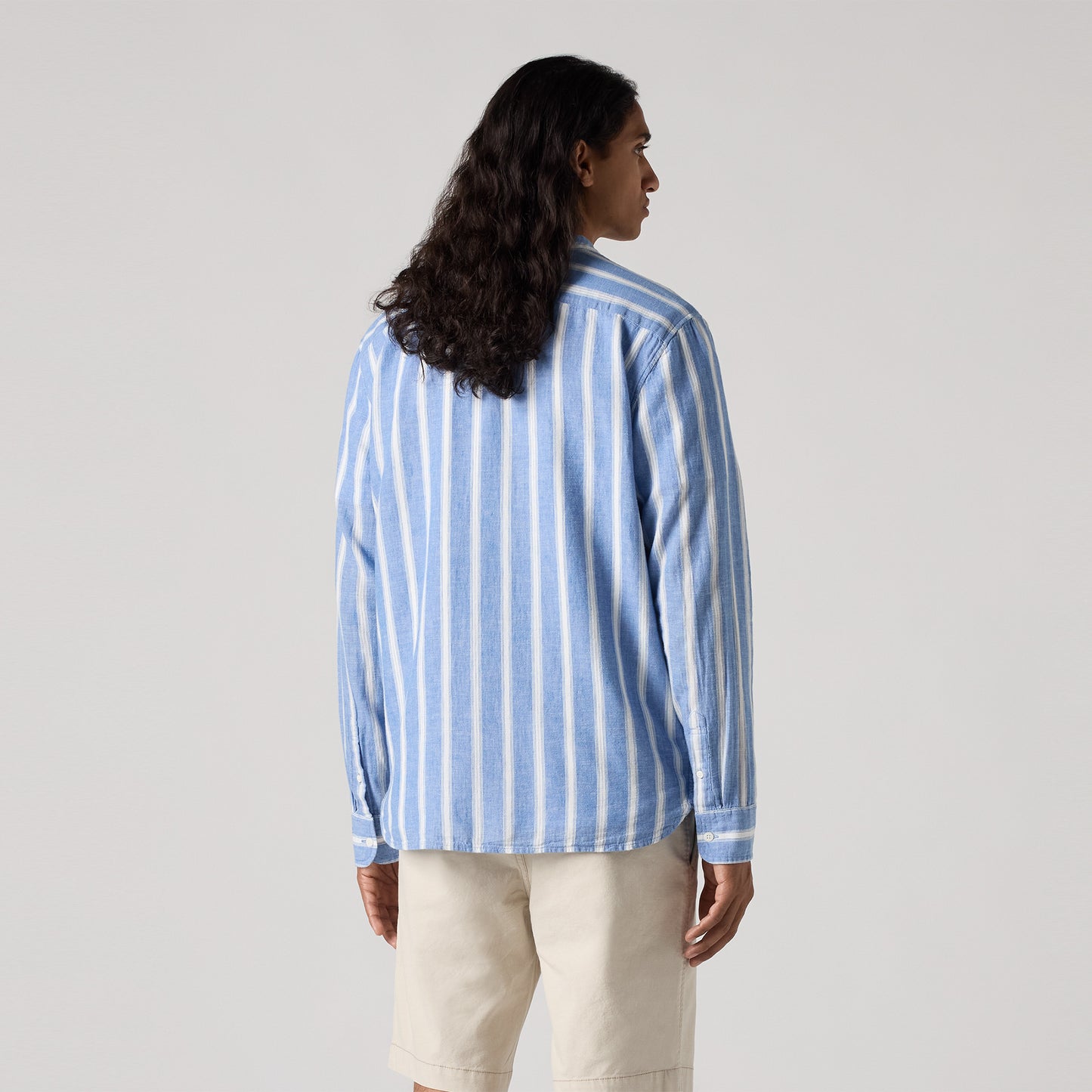 LEVI'S® MEN'S BANDED COLLAR 1 POCKET SHIRT - BLUE