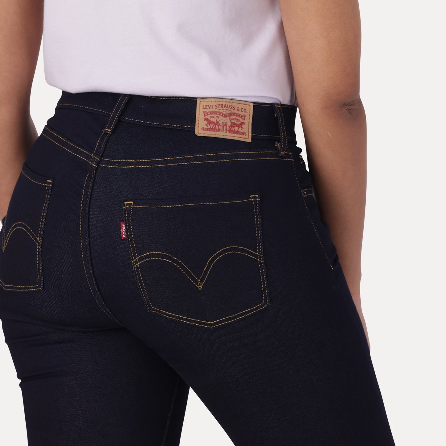 LEVI'S® CURVY SUPER SKINNY - DARK INDIGO - WORN IN