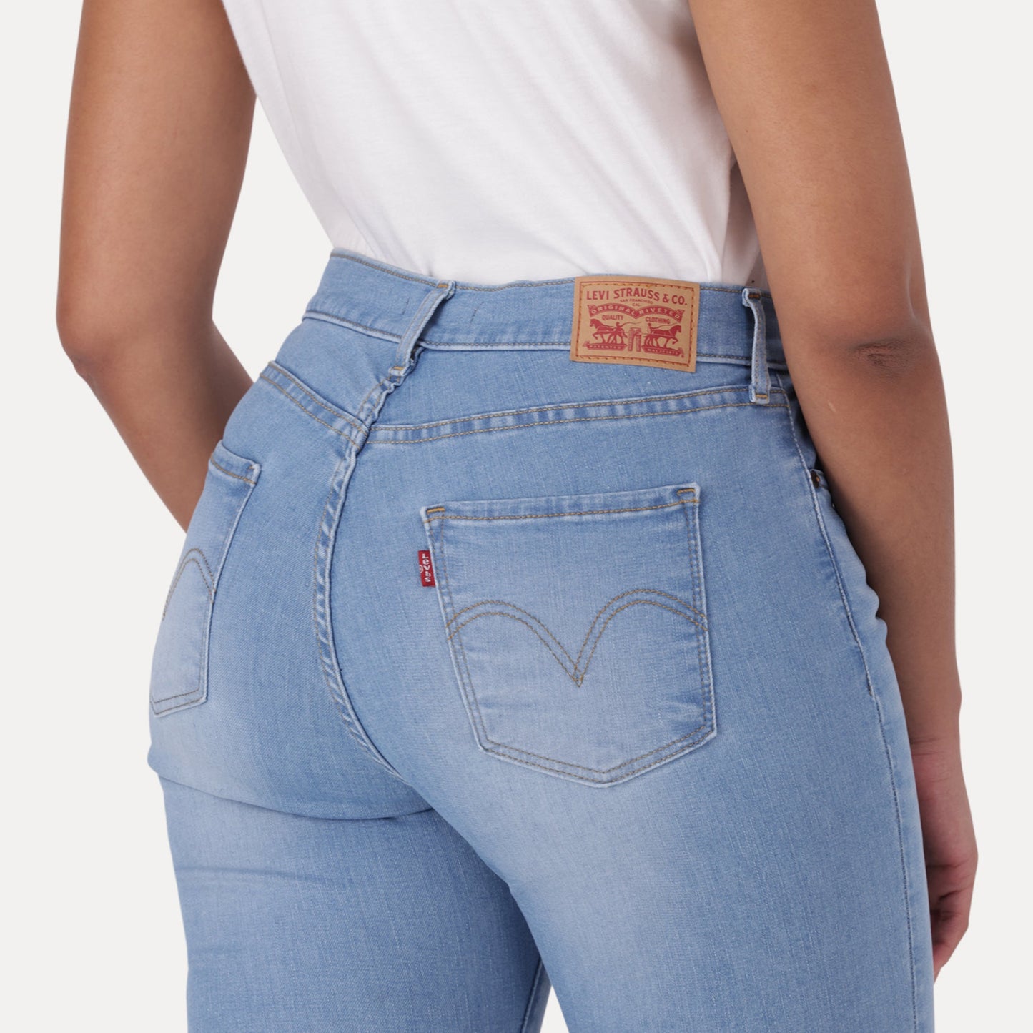 LEVI'S® CURVY HIRISE SUPERSKINNY - LIGHT INDIGO - WORN IN