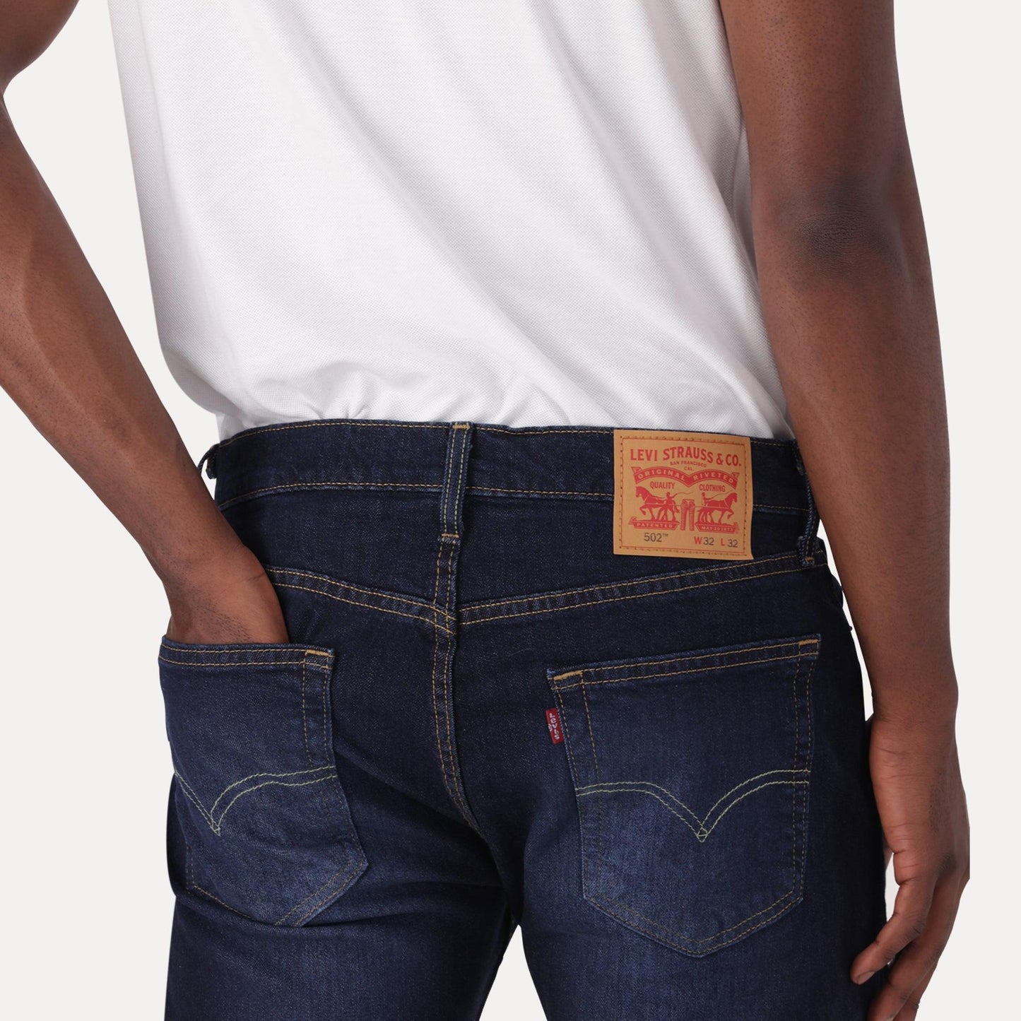 502™ TAPER FIT JEANS - DARK INDIGO - WORN IN