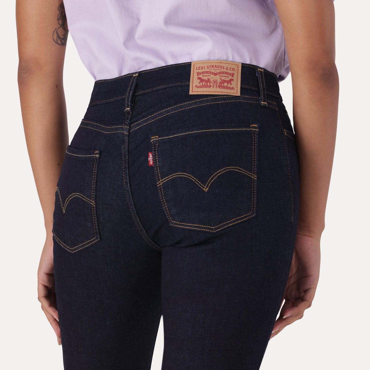 710 MID-RISE SUPER SKINNY JEANS - DARK INDIGO - FLAT FINISH