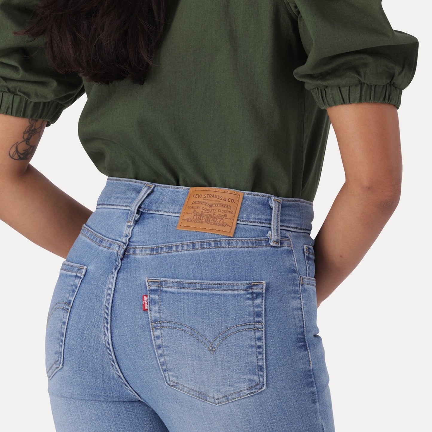 720 HIGH-RISE SUPER SKINNY JEANS - LIGHT INDIGO - WORN IN