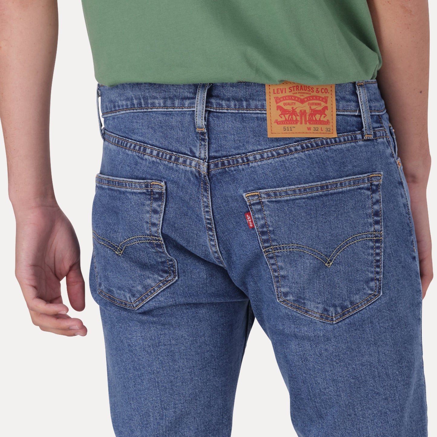 LEVI'S® MEN'S 511™ SLIM JEANS - MED INDIGO - WORN IN