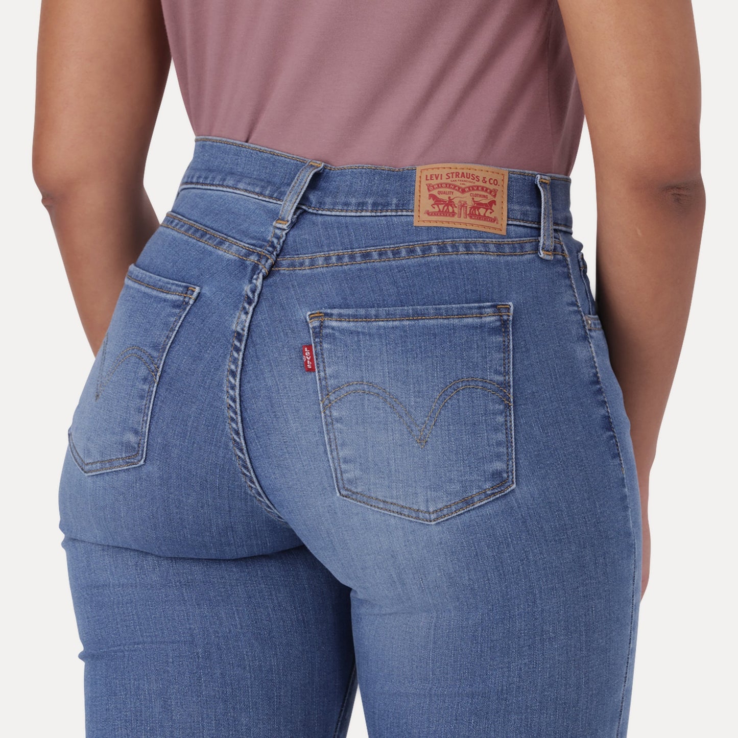 LEVI'S® CURVY SUPER SKINNY - MED INDIGO - WORN IN