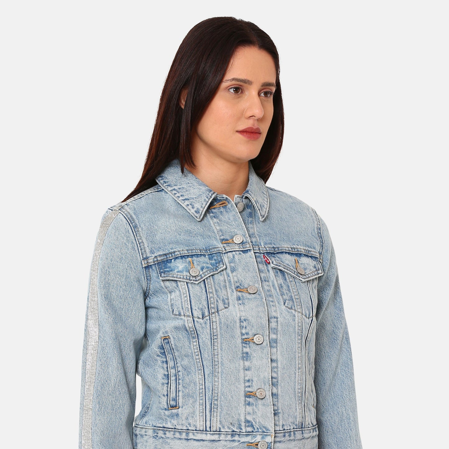 LEVI’S® WOMEN'S ORIGINAL TRUCKER JACKET - LIGHT INDIGO - FLAT FINIH
