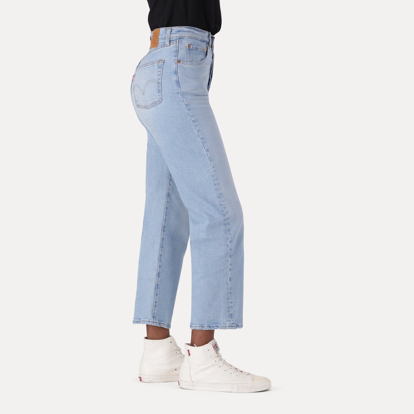 RIBCAGE STRAIGHT ANKLE Z LET'S SHARE- MED INDIGO - FLAT FINISH