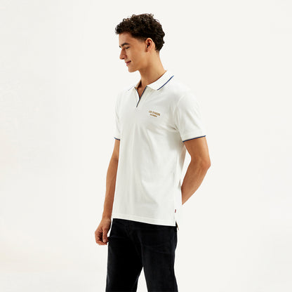 LEVI’S® MEN'S SOLID SLIM FIT POLO T-SHIRT - WHITE