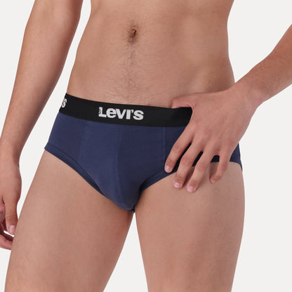 LEVI'S® MEN'S SOLID LOGO BRIEF (2 PACK) - BLUE