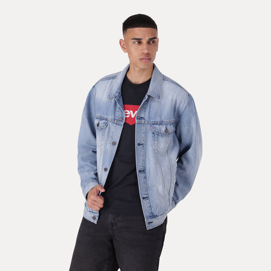 LEVI’S® MEN’S RELAXED TRUCKER JACKET - MED INDIGO - WORN IN