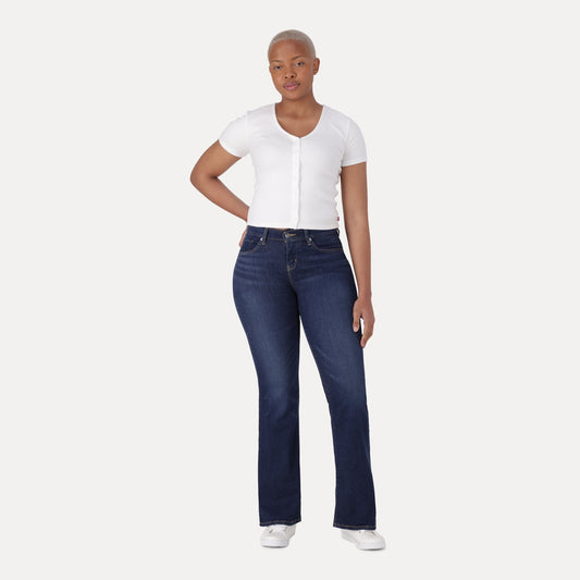 LEVI'S® CURVY FLARE - DARK INDIGO - WORN IN