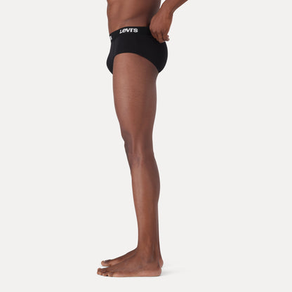 LEVI'S® MEN'S SOLID LOGO BRIEFS (2 PACK) - DARK INDIGO - FLAT FINISH