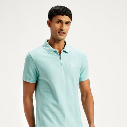 LEVI'S® MEN'S TEXTURED SLIM FIT POLO T-SHIRT - BLUE