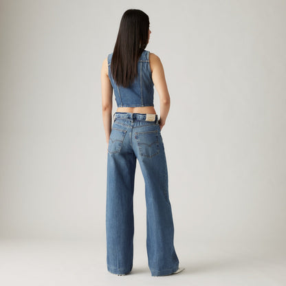 LEVI'S® WOMEN'S XL STRAIGHT JEANS - MED INDIGO - WORN IN