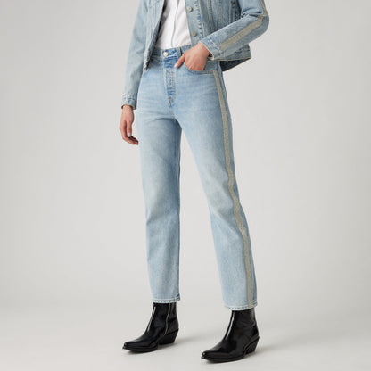 LEVI'S® WOMEN'S 501® ORIGINAL CROPPED JEANS - LIGHT INDIGO - FLAT FINISH