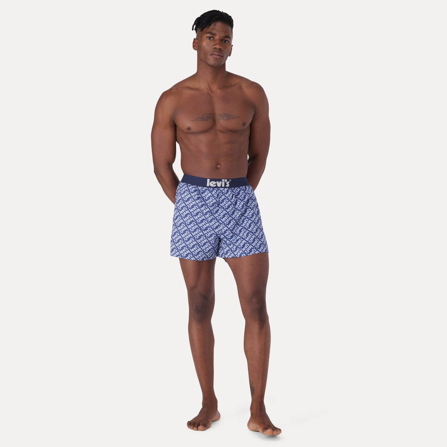 LEVI'S® MEN'S WOVEN CHAMBRAY BOXERS - BLUE