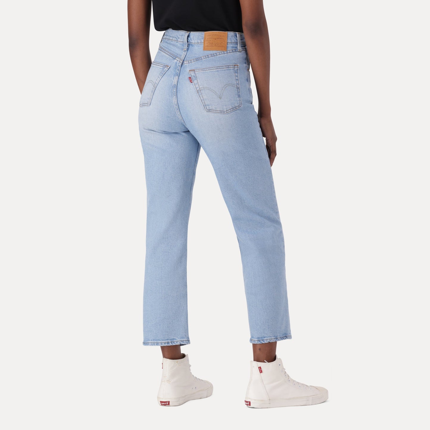 RIBCAGE STRAIGHT ANKLE Z LET'S SHARE- MED INDIGO - FLAT FINISH