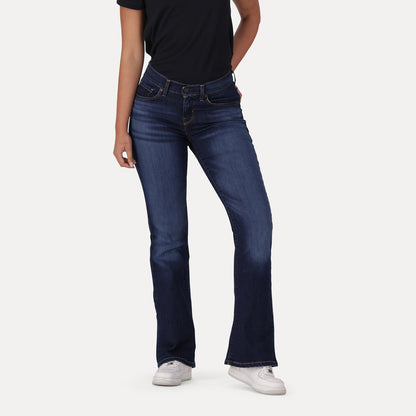 LEVI'S® WOMEN'S CURVY FLARE  - DARK INDIGO - WORN IN