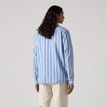 LEVI'S® MEN'S BANDED COLLAR 1 POCKET SHIRT - BLUE