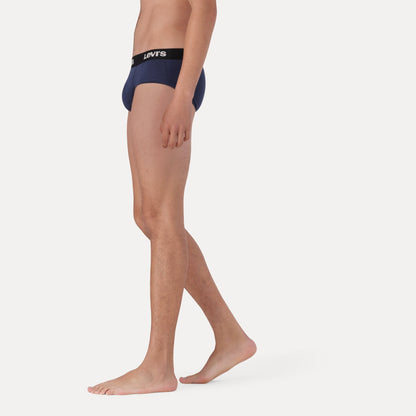 LEVI'S® MEN'S SOLID LOGO BRIEF (2 PACK) - BLUE