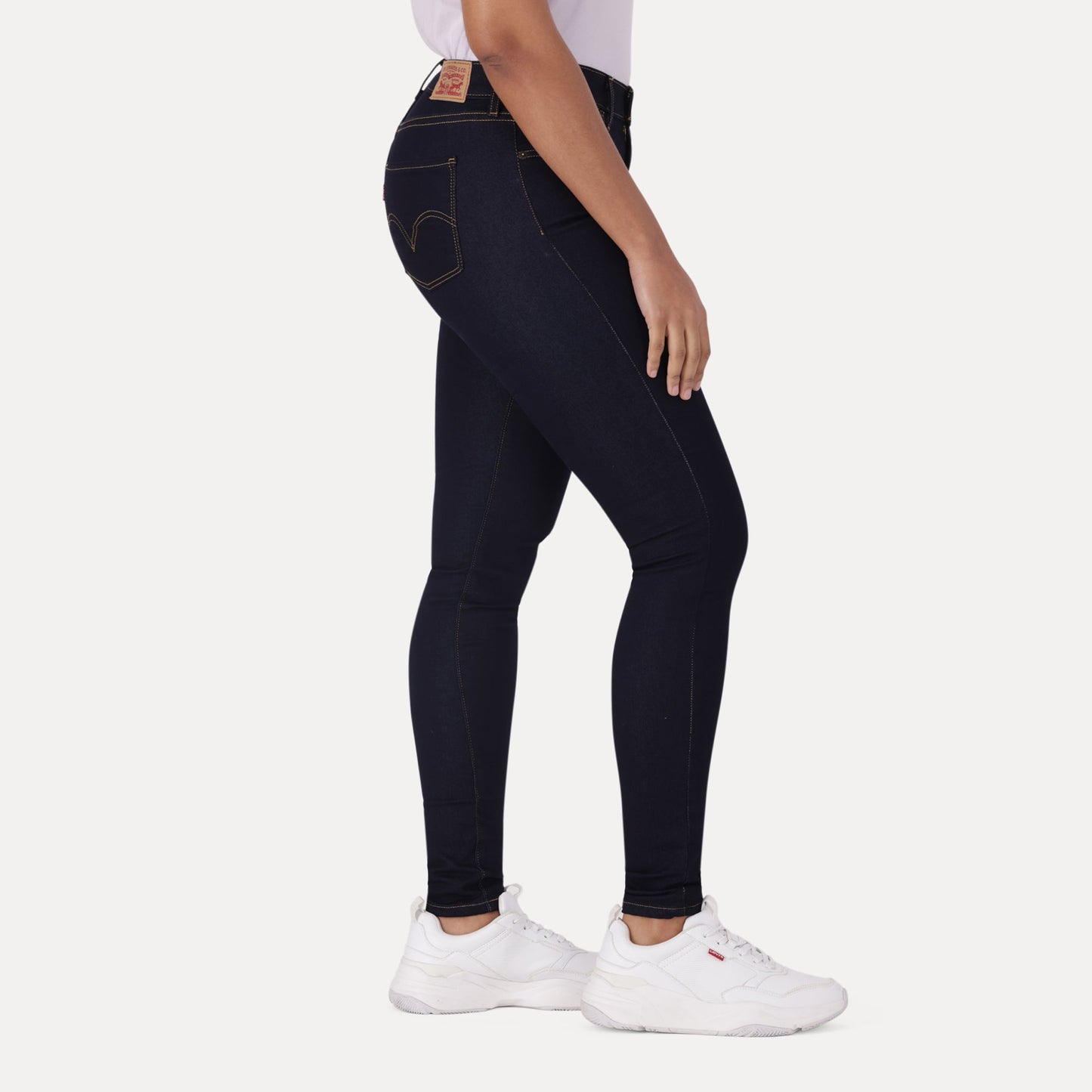 LEVI'S® CURVY SUPER SKINNY - DARK INDIGO - WORN IN