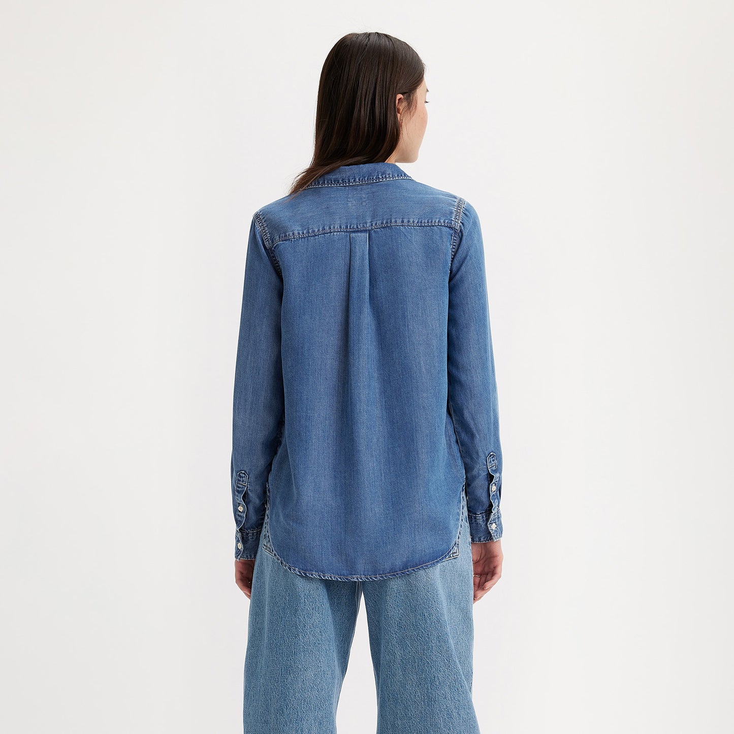 LEVI'S® WOMEN'S DOREEN UTILITY SHIRT - DARK INDIGO - WORN IN
