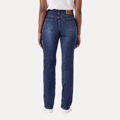 LEVI'S® WOMEN'S WEDGIE STRAIGHT JEANS - DARK INDIGO - WORN IN
