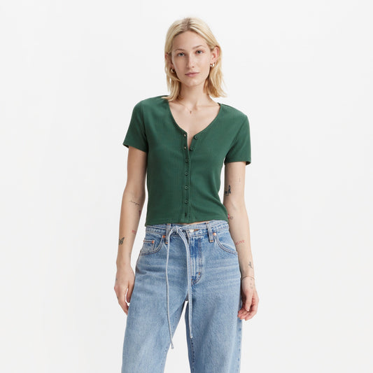 LEVI'S® WOMEN'S MUSE SHORT-SLEEVE TEE - GREEN