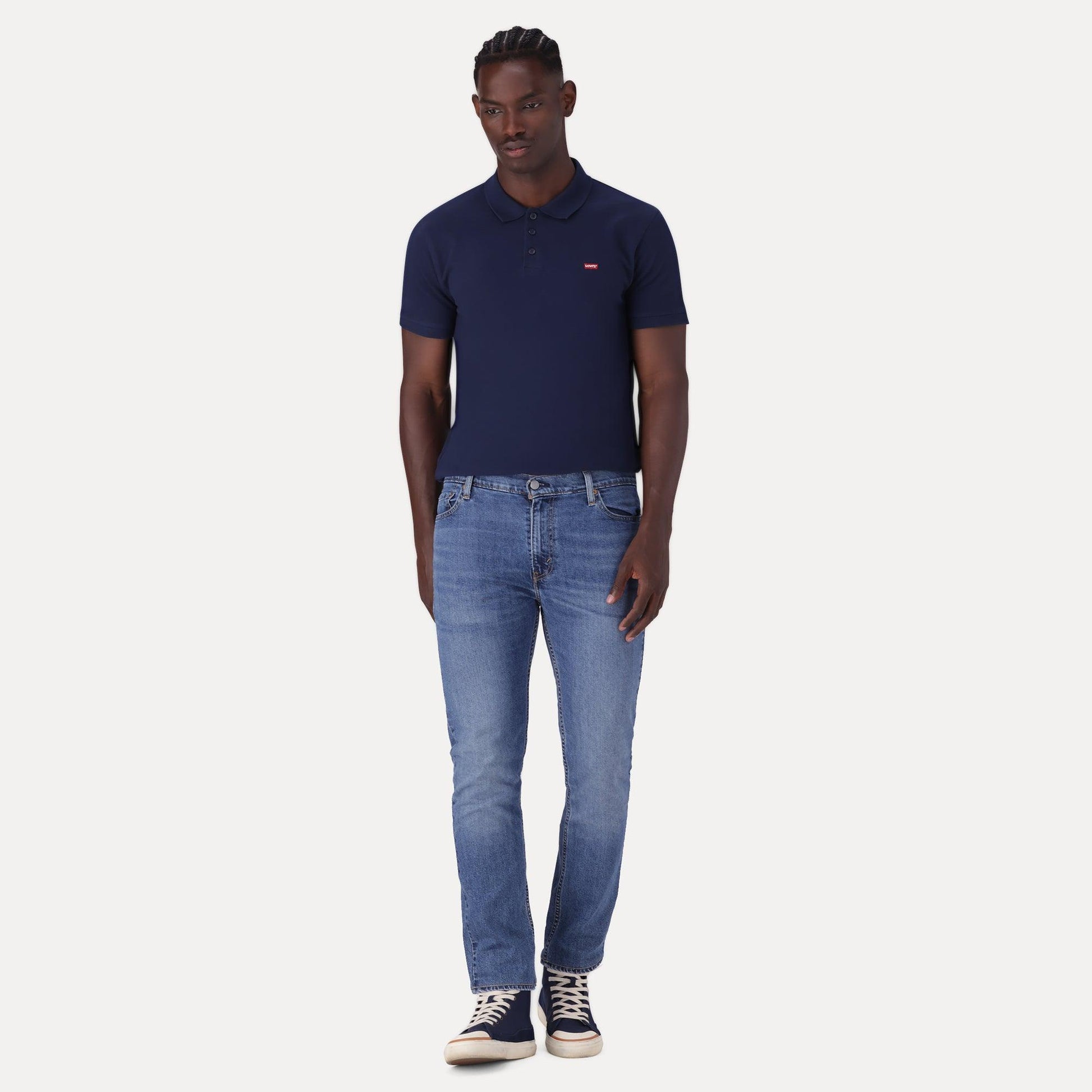 511™ SLIM FIT JEANS - MED INDIGO - WORN IN