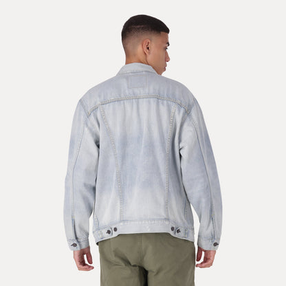 LEVI’S® MEN’S RELAXED TRUCKER JACKET - LIGHT INDIGO - WORN IN