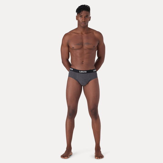LEVI'S® MEN'S SOLID LOGO BRIEF (2 PACK) - BLUE