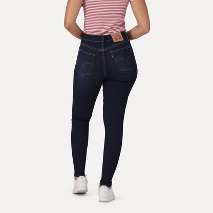 LEVI'S® WOMEN'S 720 HIGH-RISE SUPER SKINNY JEANS - DARK INDIGO - WORN IN