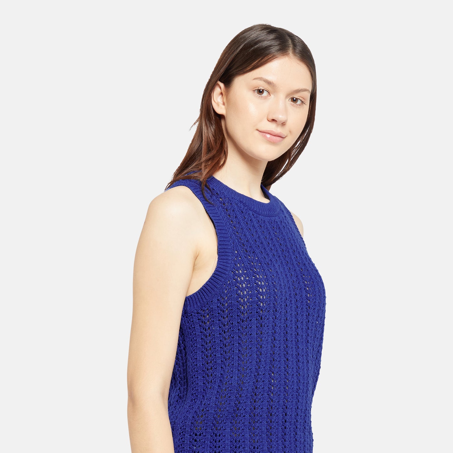 SUNRISE CROCHET TANK MAZARINE BLUE