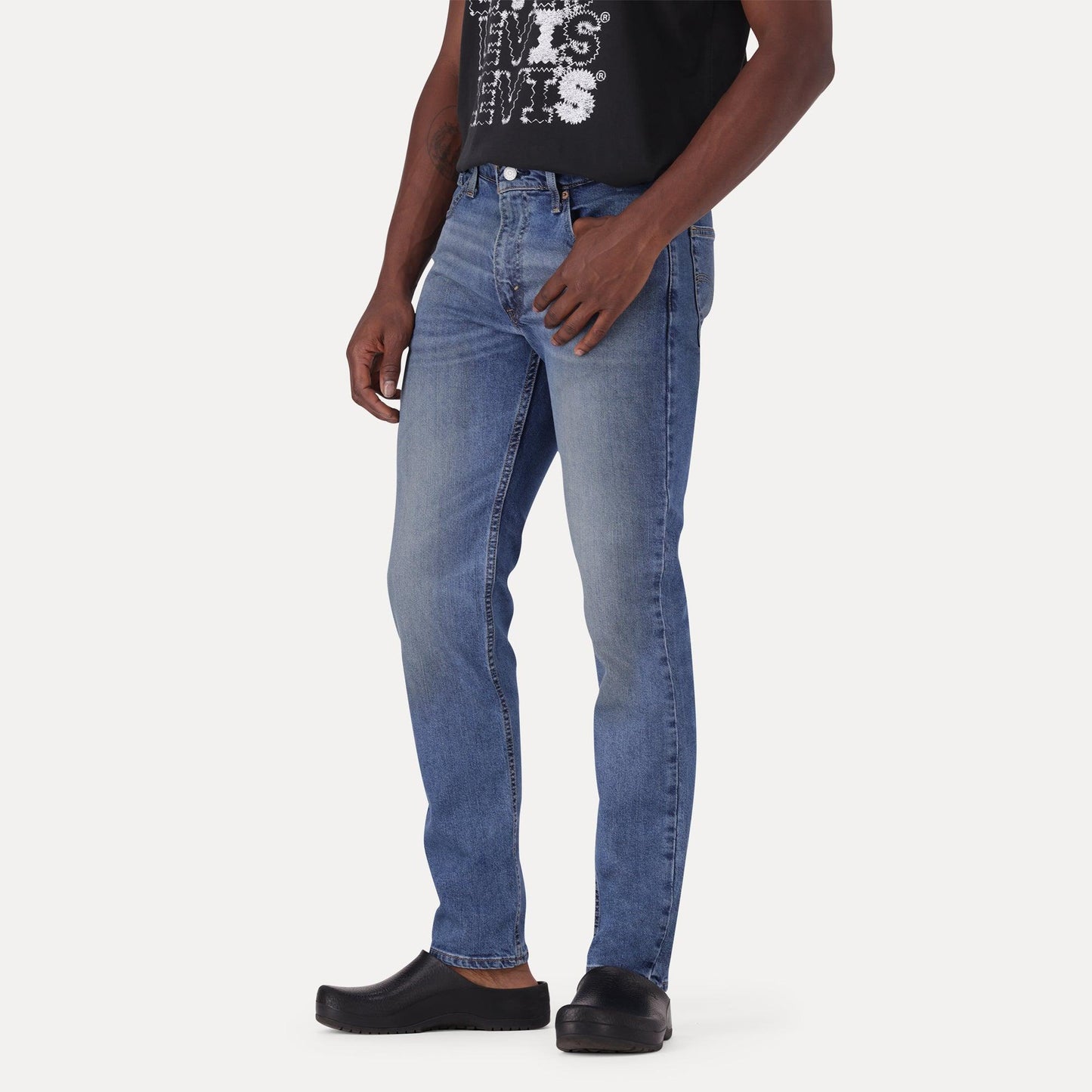 511™ SLIM FIT JEANS - MED INDIGO - WORN IN