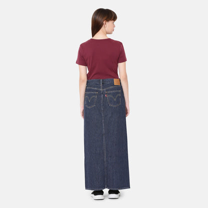 LEVI’S® WOMEN’S ANKLE COLUMN SKIRT - DARK INDIGO - FLAT FINISH