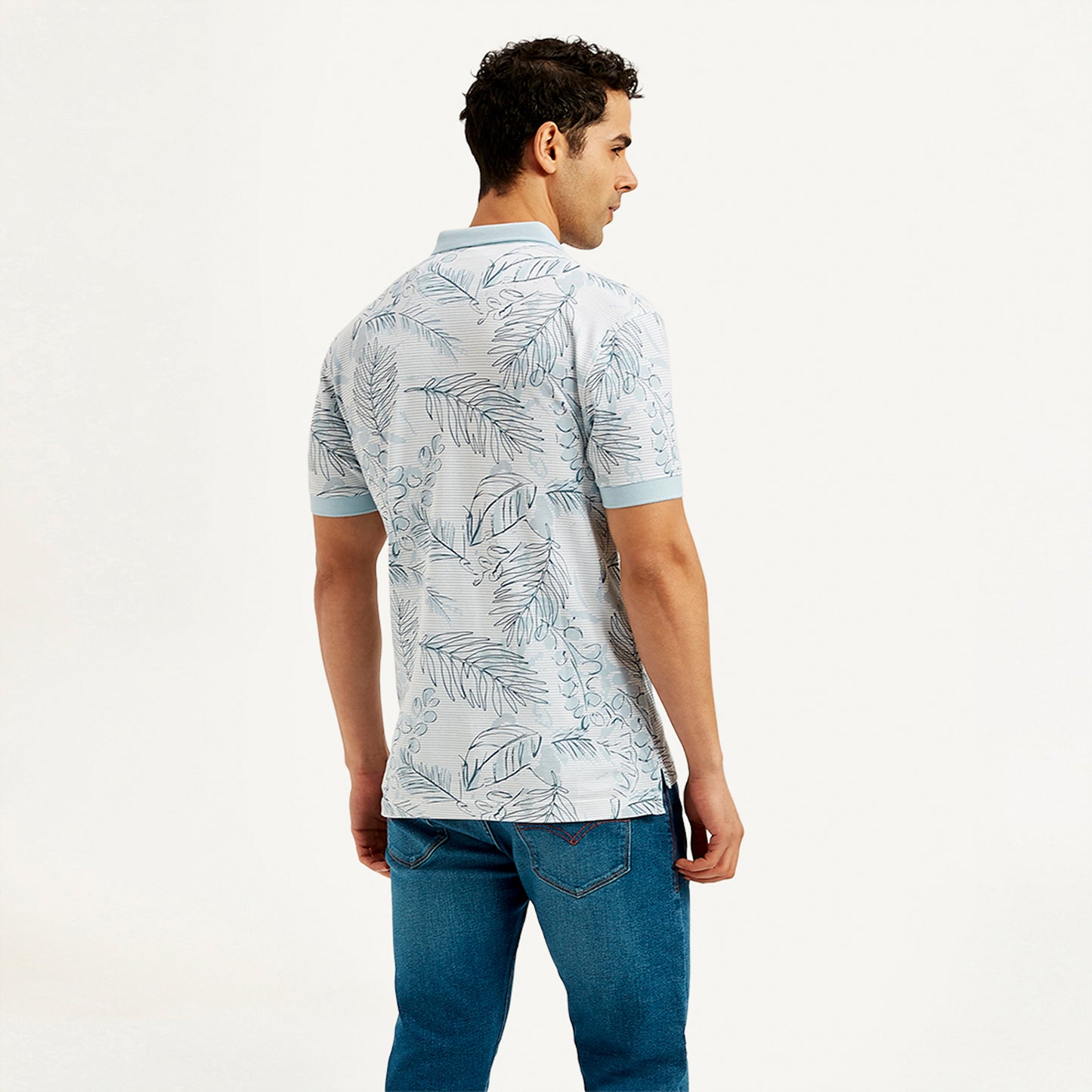 LEVI’S® MEN'S PRINTED SLIM FIT POLO T-SHIRT - BLUE