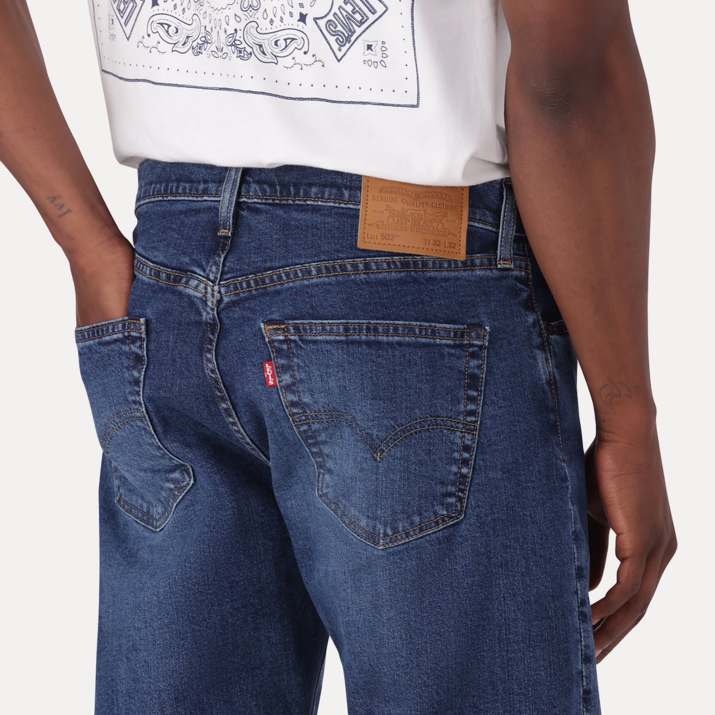 LEVI'S® MEN'S 502™ TAPER JEANS - DARK INDIGO - WORN IN