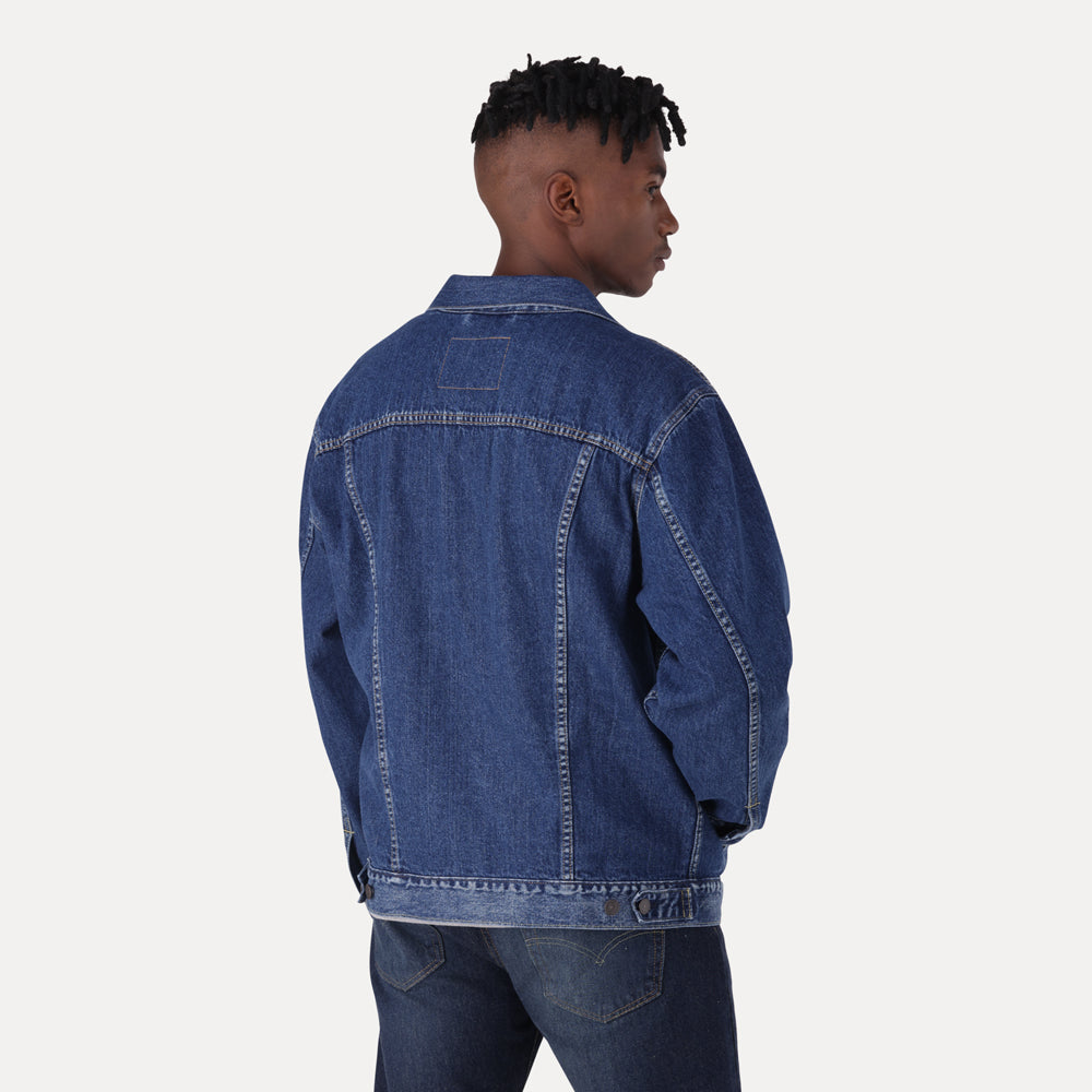 LEVI’S® MEN’S RELAXED TRUCKER JACKET - DARK INDIGO - WORN IN