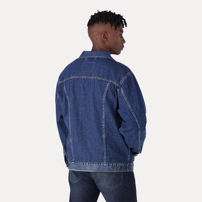 LEVI’S® MEN’S RELAXED TRUCKER JACKET - DARK INDIGO - WORN IN