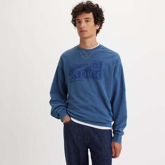 RELAXED FIT GRAPHIC CREWNECK SWEATSHIRT - GREY