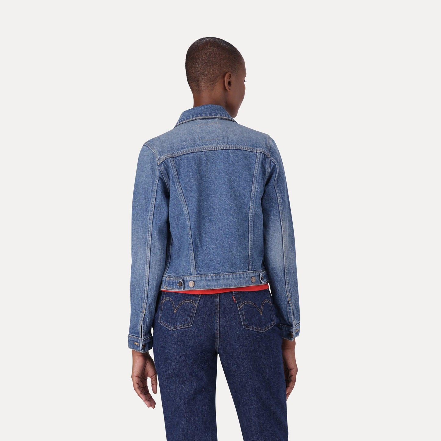 ORIGINAL TRUCKER JACKET - MED INDIGO - WORN IN