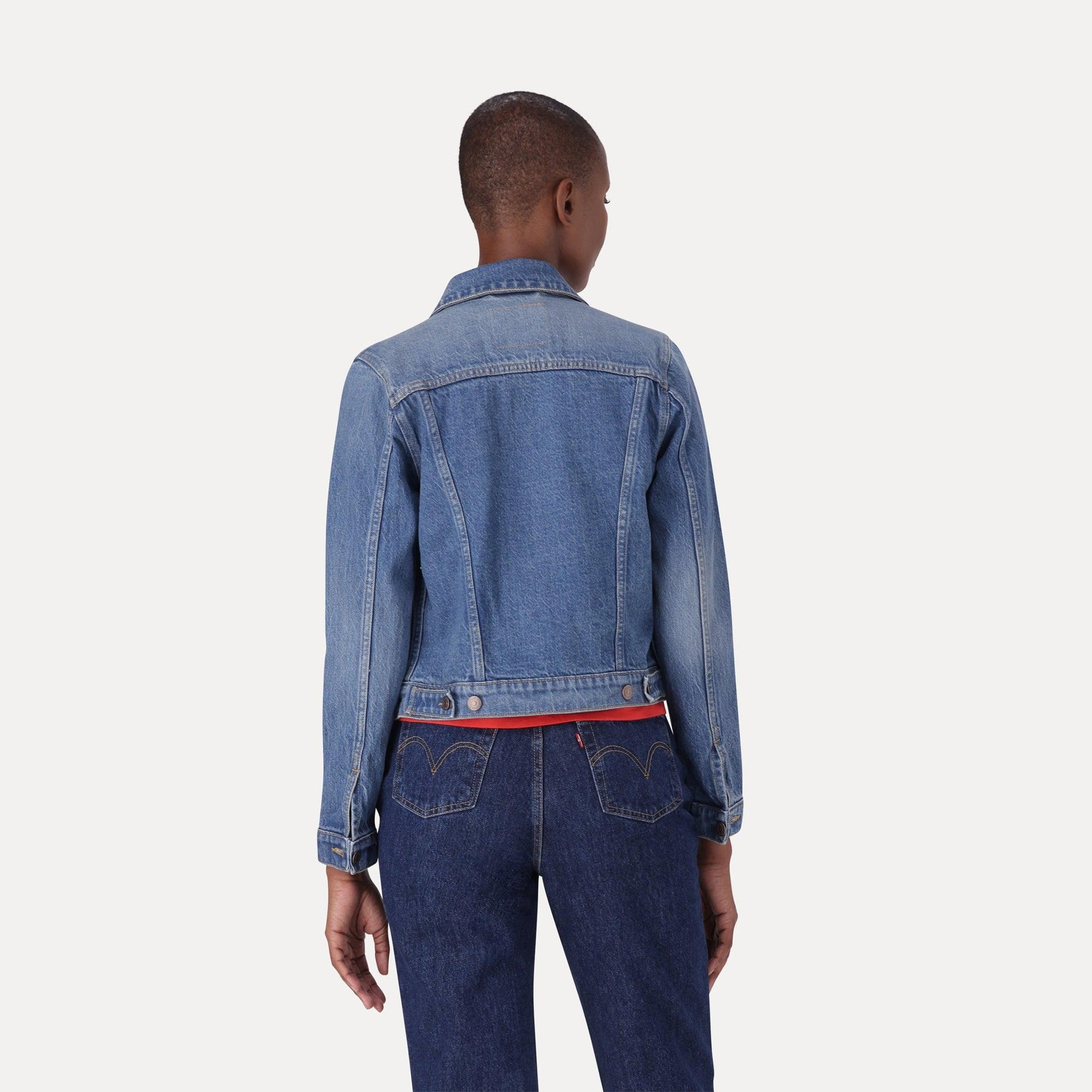 ORIGINAL TRUCKER JACKET - MED INDIGO - WORN IN