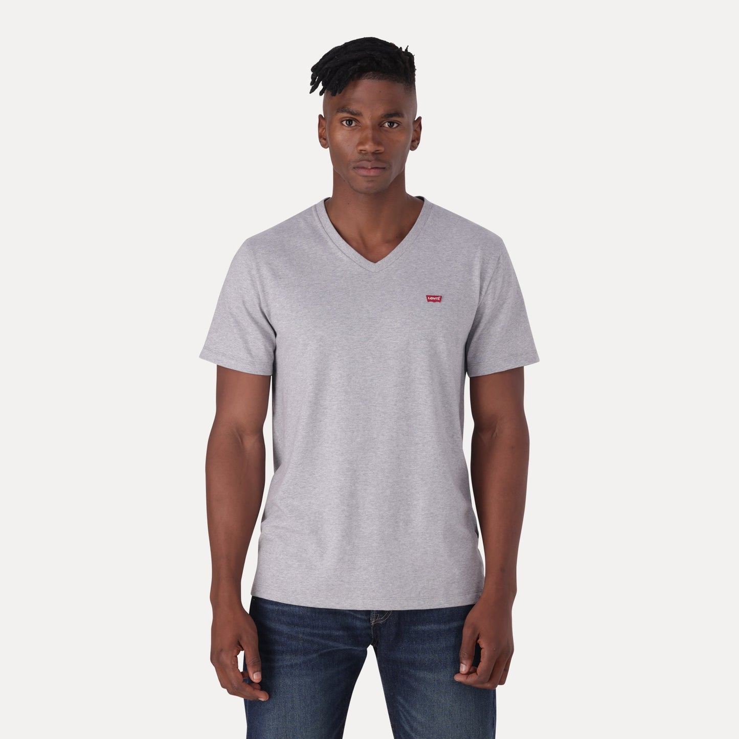 LEVI'S® MEN'S ORIGINAL HOUSEMARK V-NECK T-SHIRT - GREY