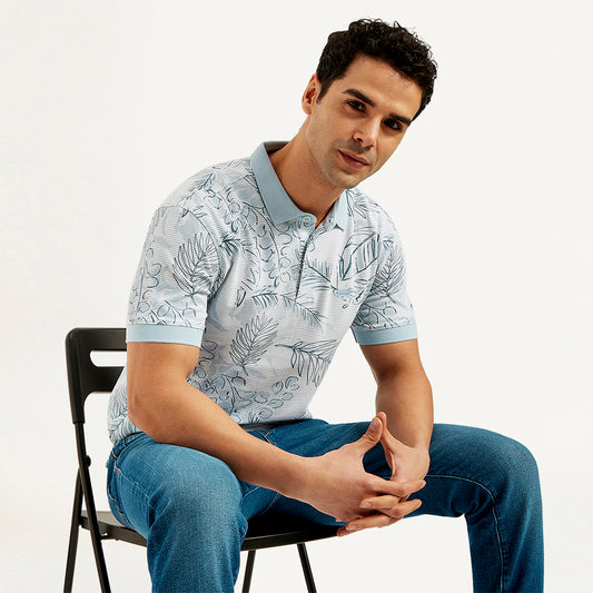 LEVI’S® MEN'S PRINTED SLIM FIT POLO T-SHIRT - BLUE