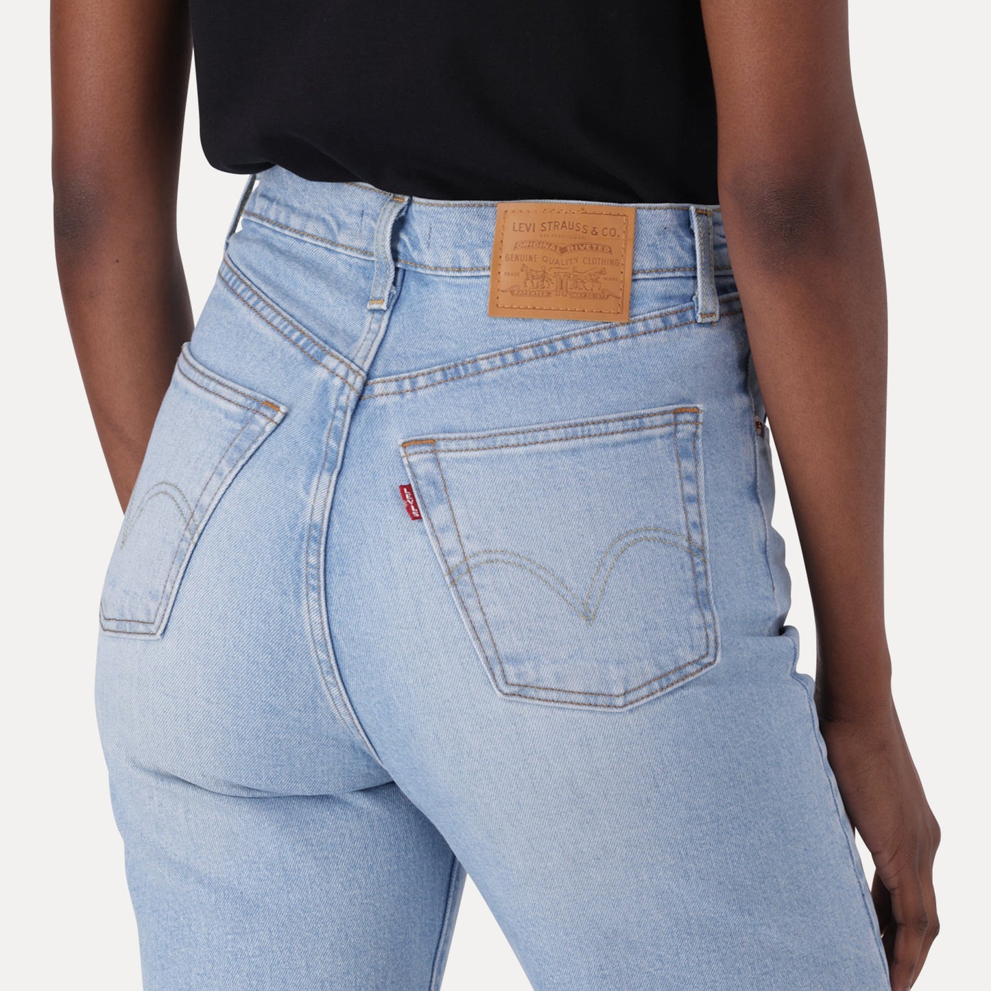 RIBCAGE STRAIGHT ANKLE Z LET'S SHARE- MED INDIGO - FLAT FINISH