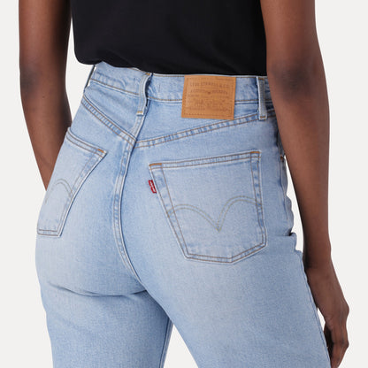RIBCAGE STRAIGHT ANKLE Z LET'S SHARE- MED INDIGO - FLAT FINISH