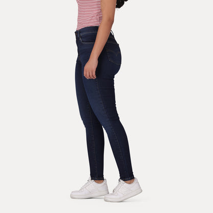 LEVI'S® WOMEN'S 720 HIGH-RISE SUPER SKINNY JEANS - DARK INDIGO - WORN IN