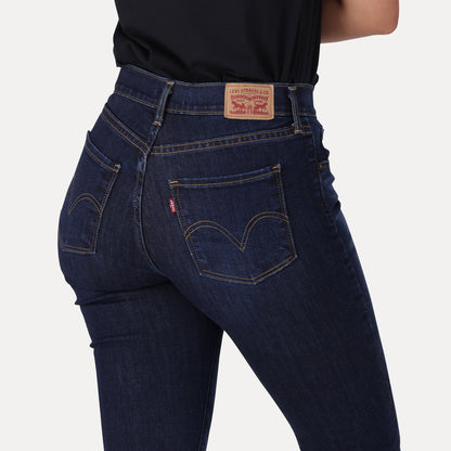 LEVI'S® WOMEN'S CURVY FLARE  - DARK INDIGO - WORN IN