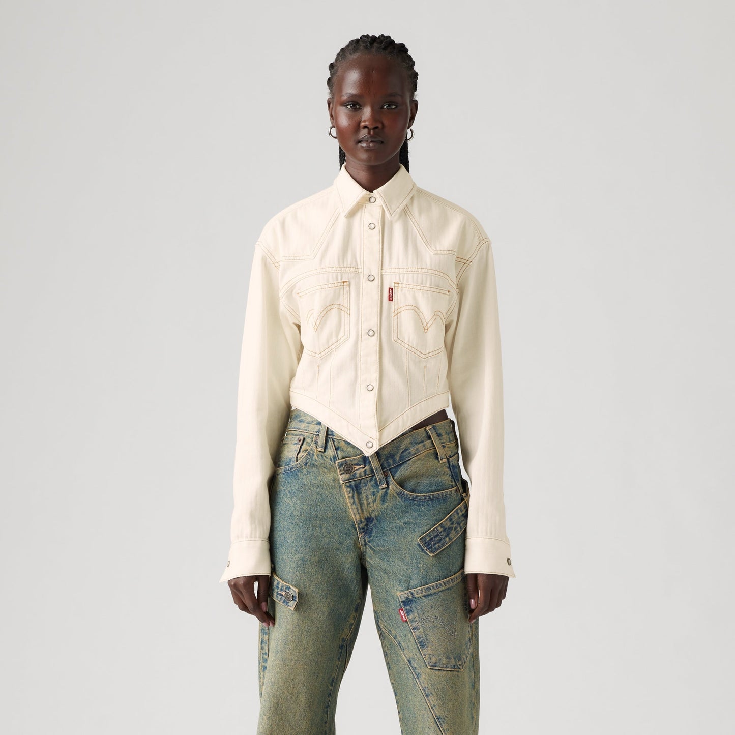 LEVI’S® X ADSB ANDERSSON BELL CINCHED BLOUSE - NEUTRAL