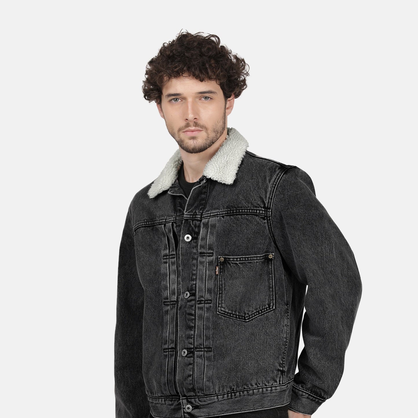 LINED TYPE I TRUCKER SOME TIME ALONE LIN - GREY